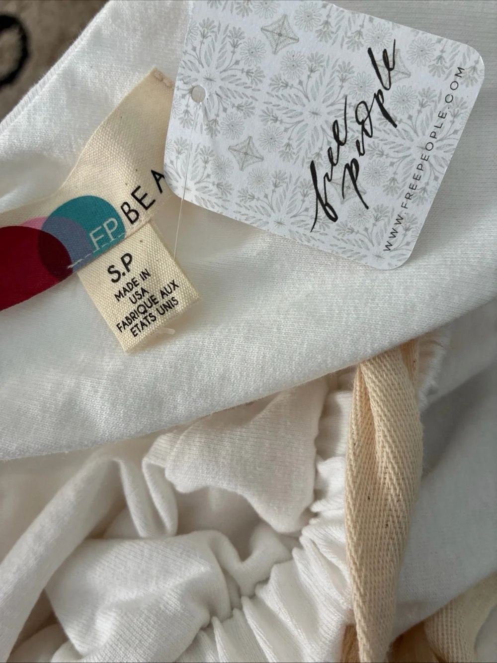 Free People Beach Open Back White Jumpsuit Small. NWT